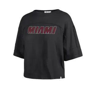 '47 Brand Miami HEAT Wordmark Women's Crop Tee