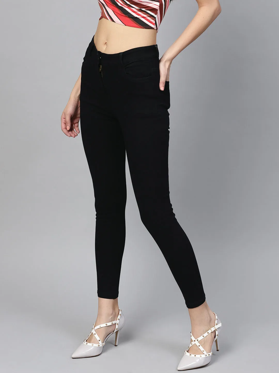 Black Cropped Jeans