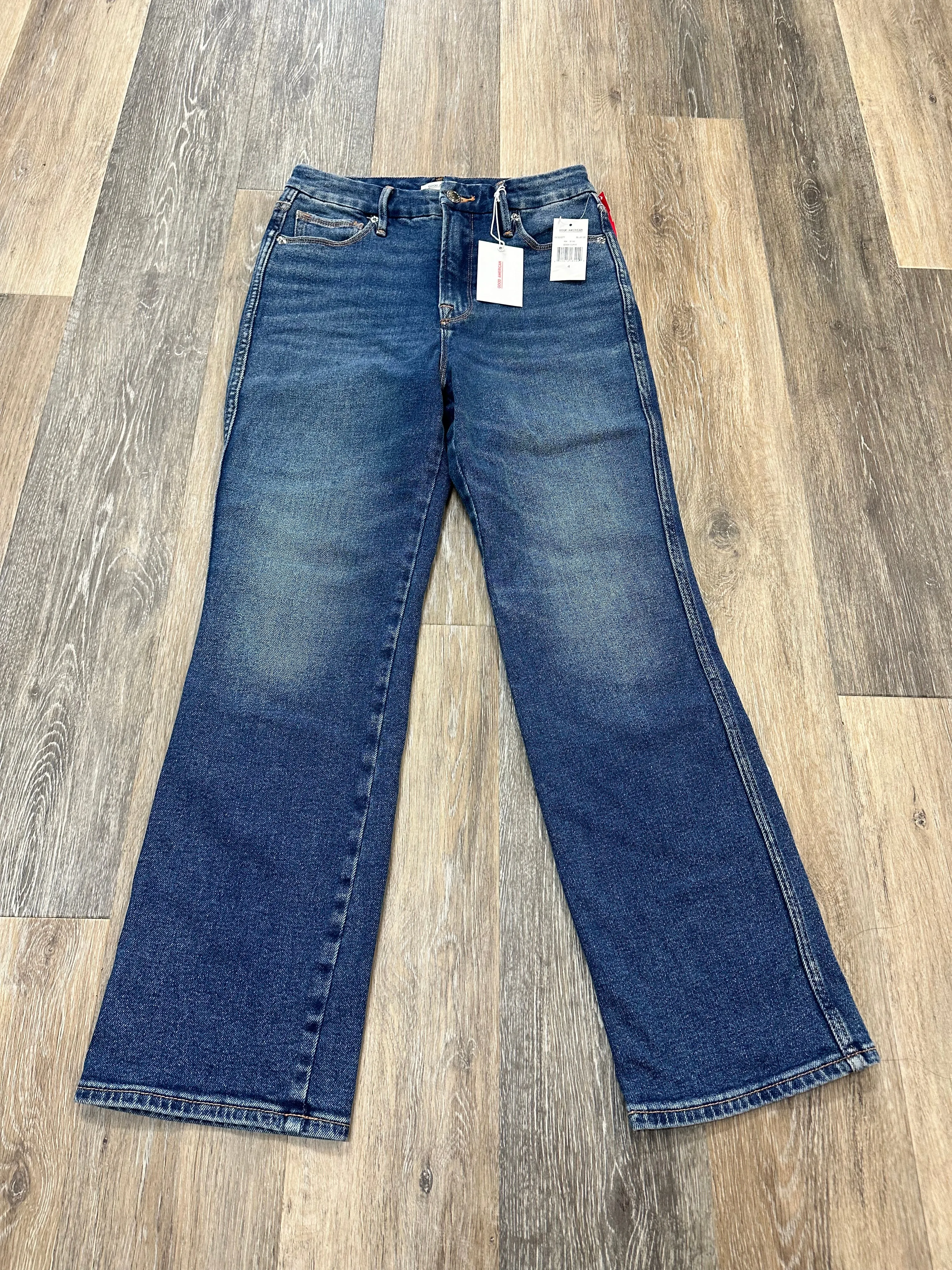 Blue Denim Jeans Straight Good American, Size 4/27