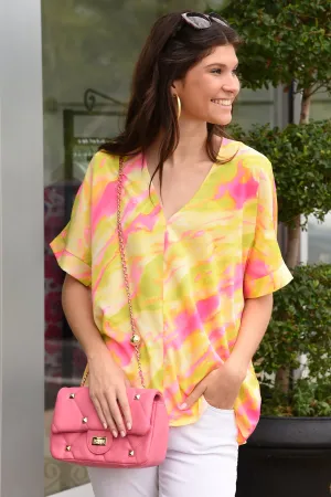 COLORFUL SWIRLS TOP