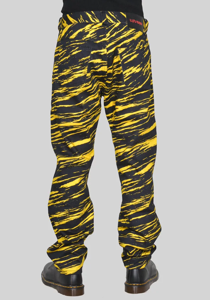 LU'U DAN MP026_DEN TIGER PRINT DENIM JEANS