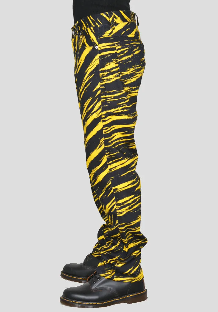 LU'U DAN MP026_DEN TIGER PRINT DENIM JEANS