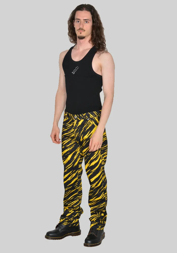 LU'U DAN MP026_DEN TIGER PRINT DENIM JEANS