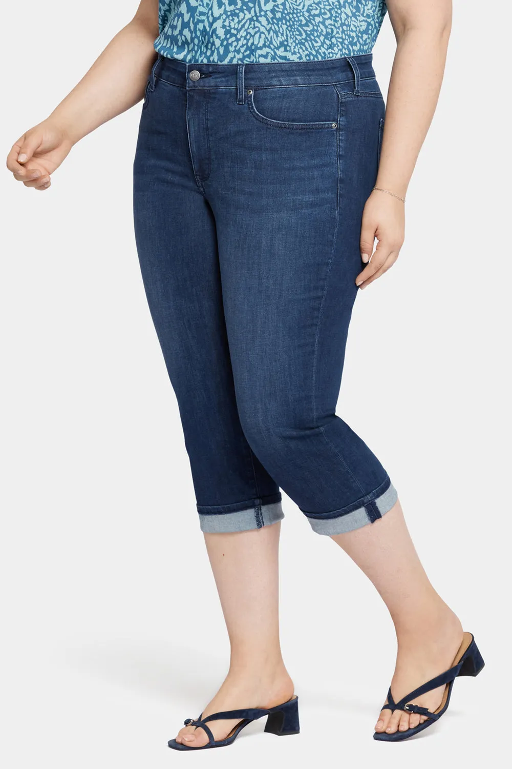 Marilyn Straight Crop Jeans In Plus Size - Inspire