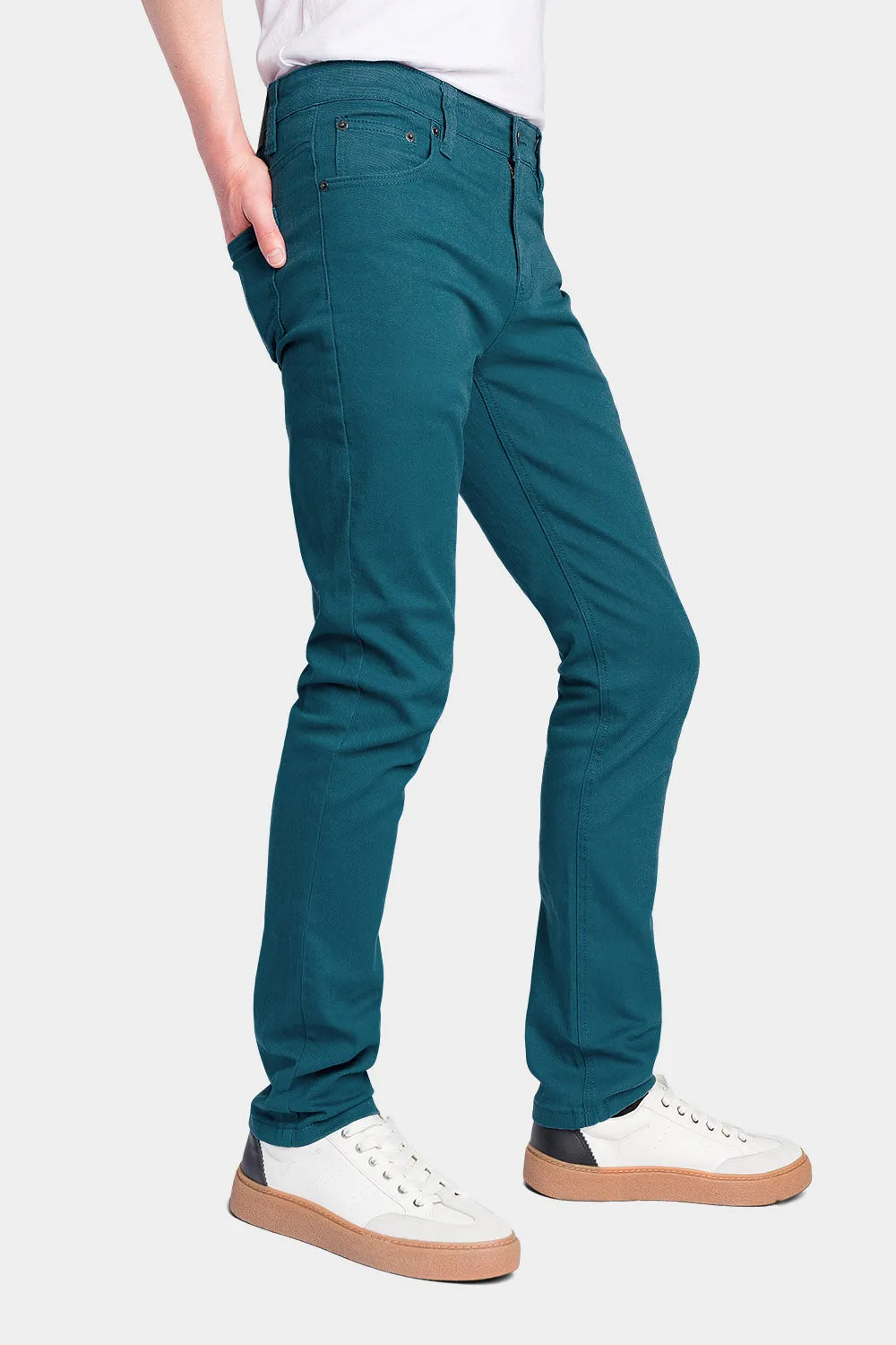 Men's Essential Skinny Fit Colored Jeans (Devil Blue)