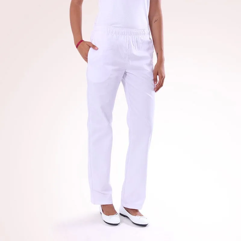 Mixed Kitchen Trousers White ECO/LYOCELL - MANELLI