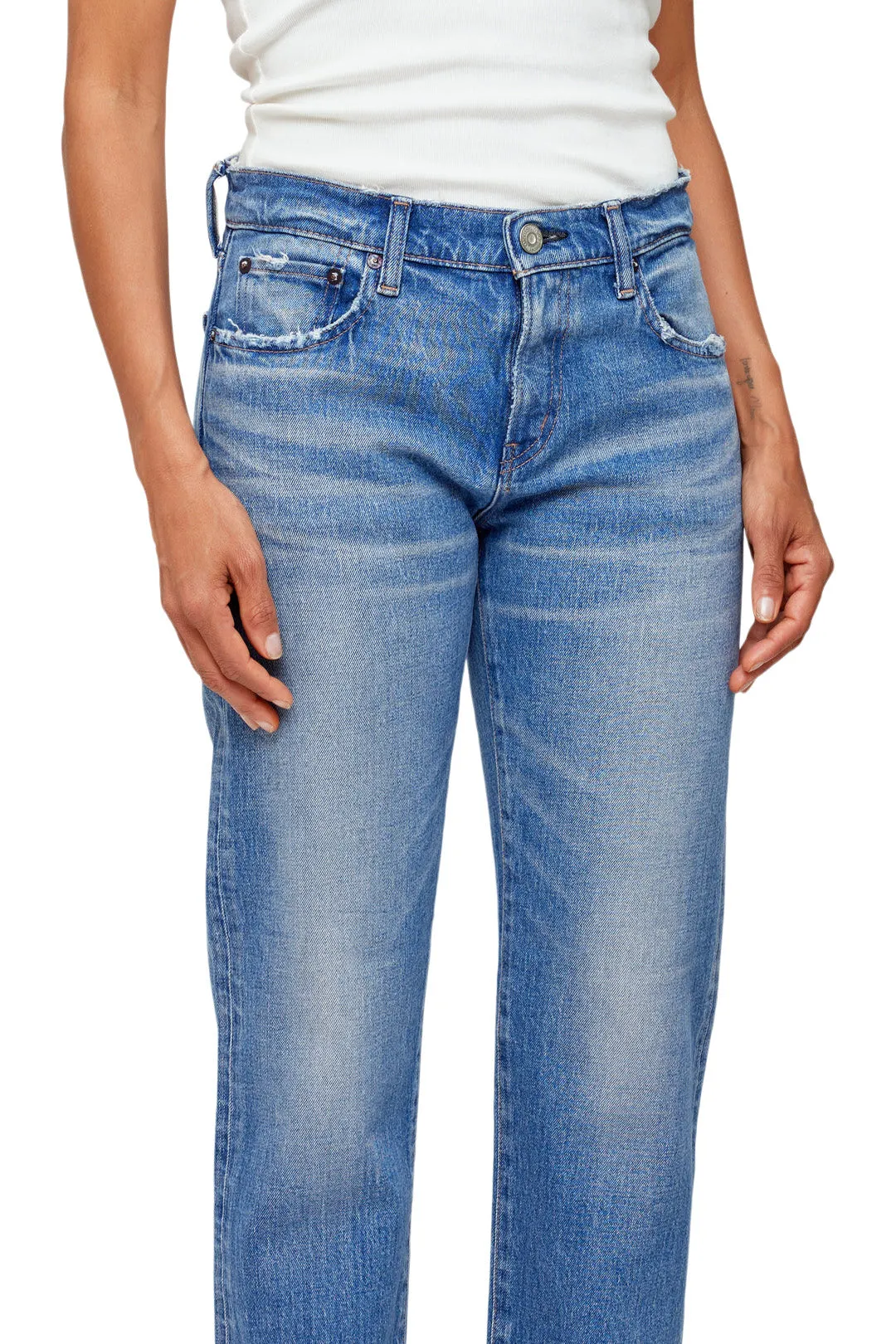 Moussy Denim Groveland Slim Straight in Blue