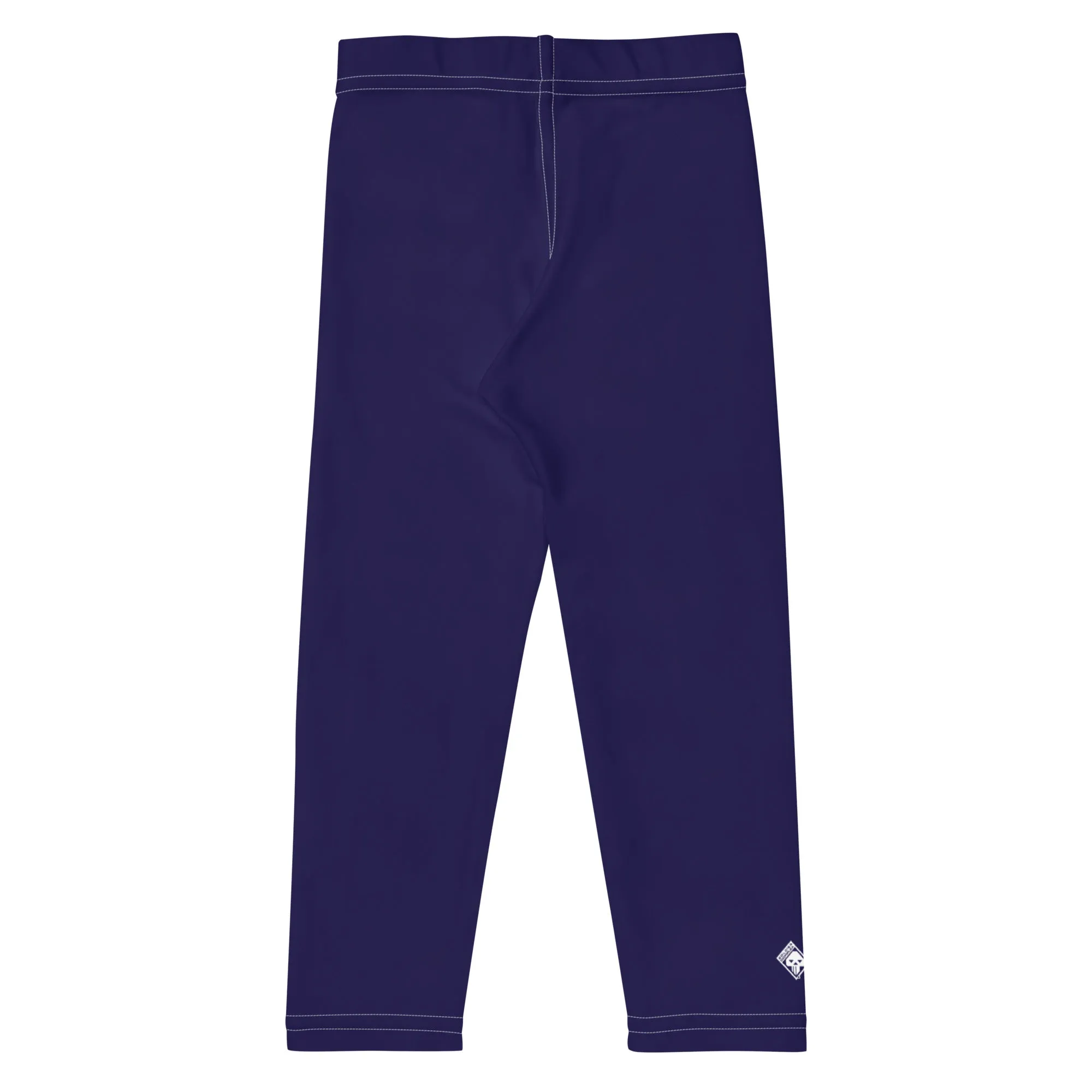 Playtime Perfection: Solid Color Workout Leggings for Girls - Midnight Blue