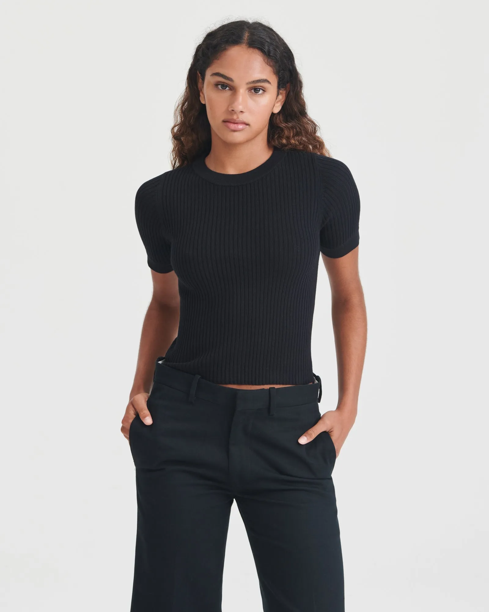 Silk Cashmere Short Sleeve Tee