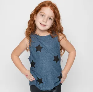 Stars Black Blue Tank