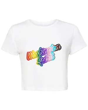 Washington Spirit 2024 Pride - Short Sleeve Cropped Tee -White